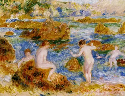 Nude Boys on the Rocks at Guernsey Pierre-Auguste Renoir